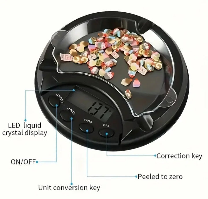 ⚖️ Balanza Digital Secreto Cenicero 200g/0,01g – Alta Precisión para Joyas y Piedras Preciosas