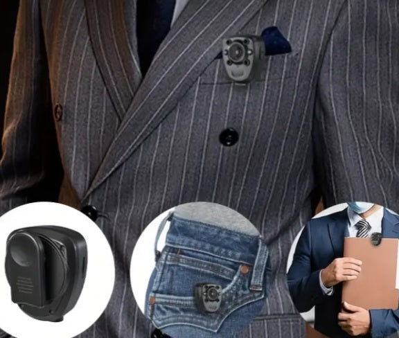 🛡️ Cámara Corporal HD Compacta con Visión Nocturna y Audio – Seguridad 24/7 en tu Bolsillo