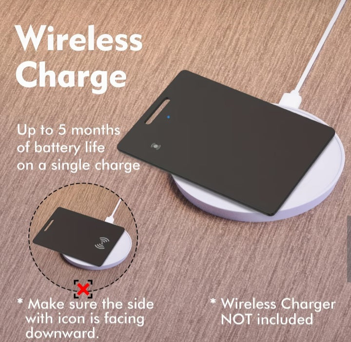Tarjeta Localizadora Ultra Delgado 1.8 mm 📍🔋 – Rastreador iPhone, 8 Meses de Batería, Recargable & Compatible con iOS 14.5+
