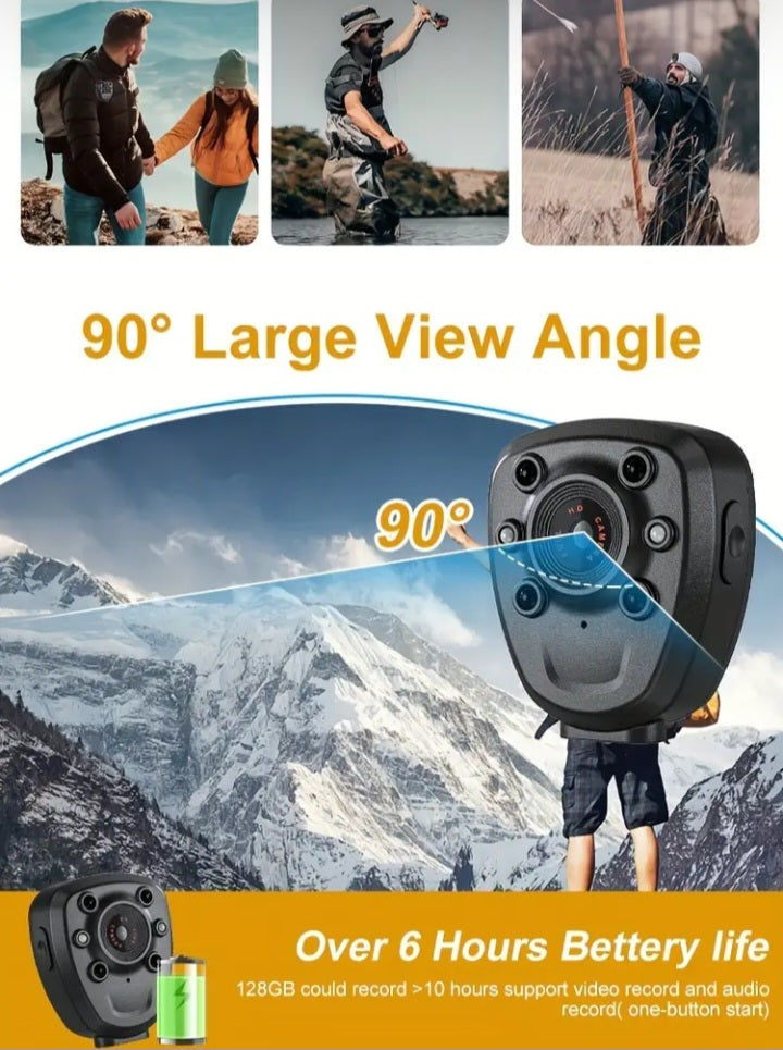 🛡️ Cámara Corporal HD Compacta con Visión Nocturna y Audio – Seguridad 24/7 en tu Bolsillo